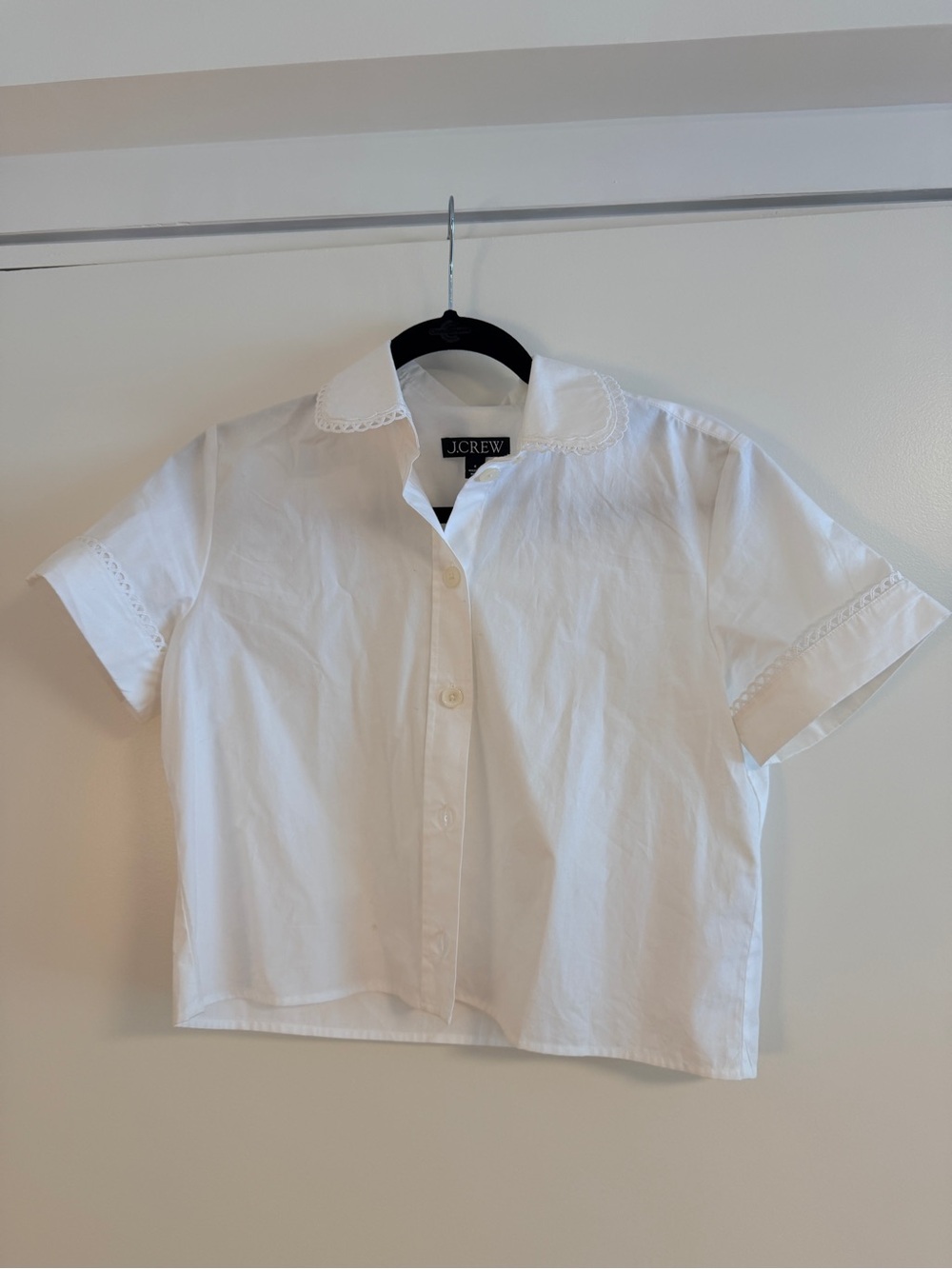 J.crew Gamine Scalloped Short sleeves shirt size 4 - Picture 6 of 8